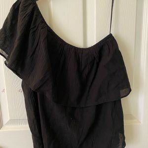 Off the shoulder black top